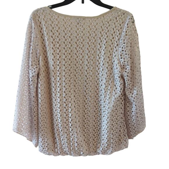 EUC Roz & Ali Lace Overlay Top, M - Picture 6 of 6